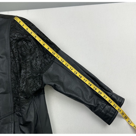 Vintage Pelle Studio Thinsulate Black Leather Coat Jacket Large Liner Full‎ Zip - Picture 8 of 15